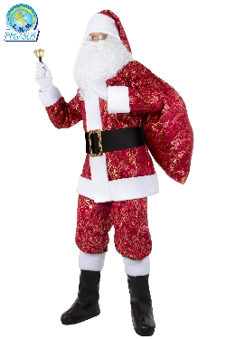 BABBO NATALE ADULTO BROCCATO ROSSO